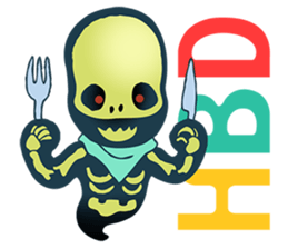 Baby skeleton / phee dek sticker #7118255