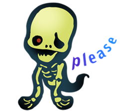 Baby skeleton / phee dek sticker #7118269