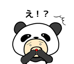 Uncle wearing a costume of panda2 sticker #7118317