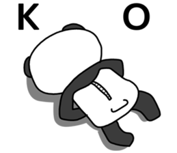 Uncle wearing a costume of panda2 sticker #7118322