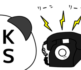 Uncle wearing a costume of panda2 sticker #7118335