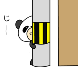 Uncle wearing a costume of panda2 sticker #7118342