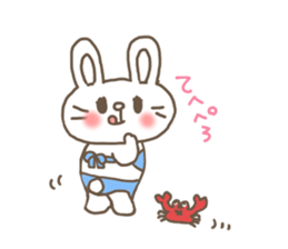 The rabbit enjoys summer. sticker #7118992