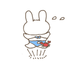 The rabbit enjoys summer. sticker #7118993