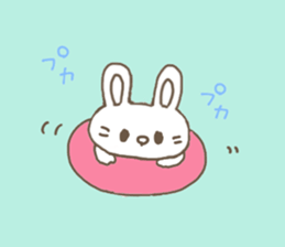 The rabbit enjoys summer. sticker #7118994