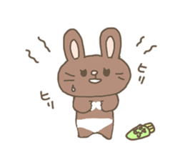 The rabbit enjoys summer. sticker #7118995