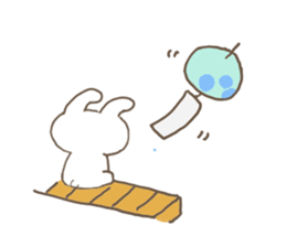 The rabbit enjoys summer. sticker #7119003