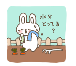 The rabbit enjoys summer. sticker #7119006