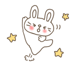 The rabbit enjoys summer. sticker #7119014