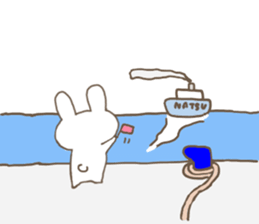 The rabbit enjoys summer. sticker #7119015