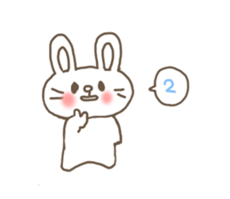 The rabbit enjoys summer. sticker #7119019