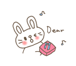 The rabbit enjoys summer. sticker #7119031