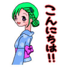 YUKATA Girls in Japanese sticker #7120992