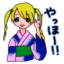 YUKATA Girls in Japanese sticker #7120993