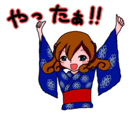 YUKATA Girls in Japanese sticker #7120995