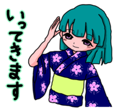 YUKATA Girls in Japanese sticker #7120996