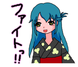YUKATA Girls in Japanese sticker #7121001