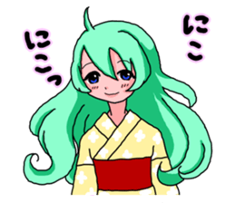 YUKATA Girls in Japanese sticker #7121002