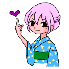 YUKATA Girls in Japanese sticker #7121003