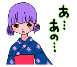 YUKATA Girls in Japanese sticker #7121004
