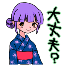 YUKATA Girls in Japanese sticker #7121006