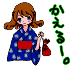 YUKATA Girls in Japanese sticker #7121014