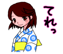 YUKATA Girls in Japanese sticker #7121016