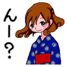 YUKATA Girls in Japanese sticker #7121019