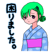 YUKATA Girls in Japanese sticker #7121020