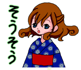 YUKATA Girls in Japanese sticker #7121023