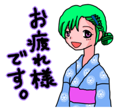 YUKATA Girls in Japanese sticker #7121031