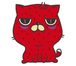 Strawberry The Cat sticker #7121570