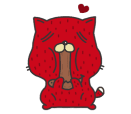 Strawberry The Cat sticker #7121584