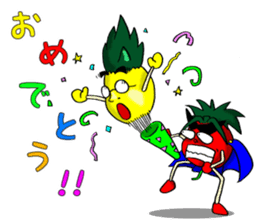 Pineapple and tomato ~2~ sticker #7122858