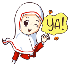 Jamil & Jamilah (The Cute Moslem Couple) sticker #7123114