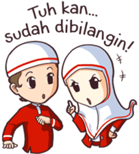Jamil & Jamilah (The Cute Moslem Couple) sticker #7123144