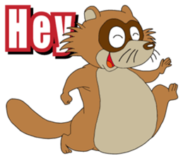 PONKITI of the raccoon dog sticker #7123354