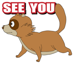 PONKITI of the raccoon dog sticker #7123355