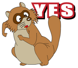 PONKITI of the raccoon dog sticker #7123356