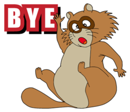 PONKITI of the raccoon dog sticker #7123359