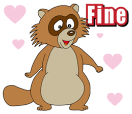 PONKITI of the raccoon dog sticker #7123362