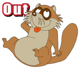 PONKITI of the raccoon dog sticker #7123363