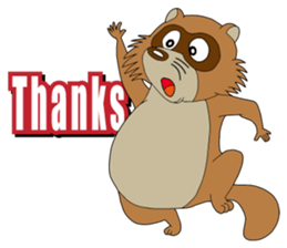 PONKITI of the raccoon dog sticker #7123367