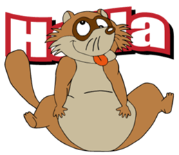 PONKITI of the raccoon dog sticker #7123368