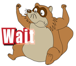 PONKITI of the raccoon dog sticker #7123381