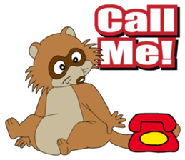 PONKITI of the raccoon dog sticker #7123382