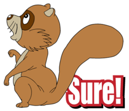 PONKITI of the raccoon dog sticker #7123385