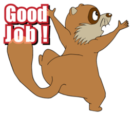 PONKITI of the raccoon dog sticker #7123386