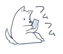 Daily life of a white dog sticker #7123874