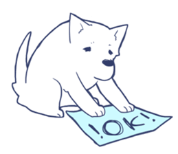 Daily life of a white dog sticker #7123878